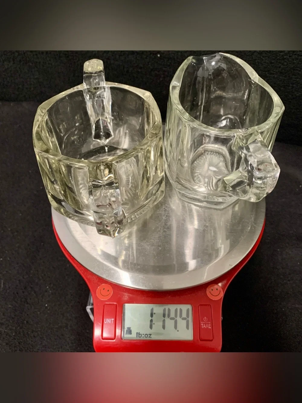 🔍 Clear Glass Creamer & Open Sugar Bowl (2) Piece Set